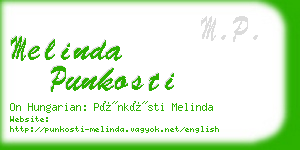 melinda punkosti business card